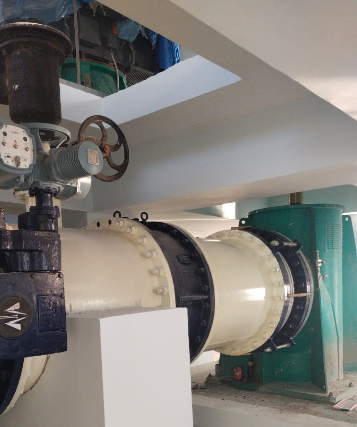 Butterfly valve on the delivery line