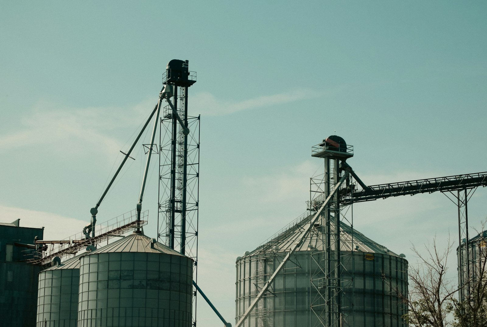 Grain storage silos
