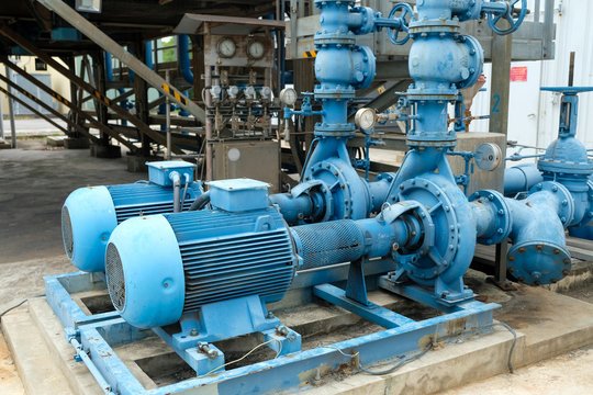 Industrial pump and motor assembly