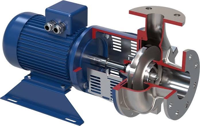 Industrial pump cutaway diagram
