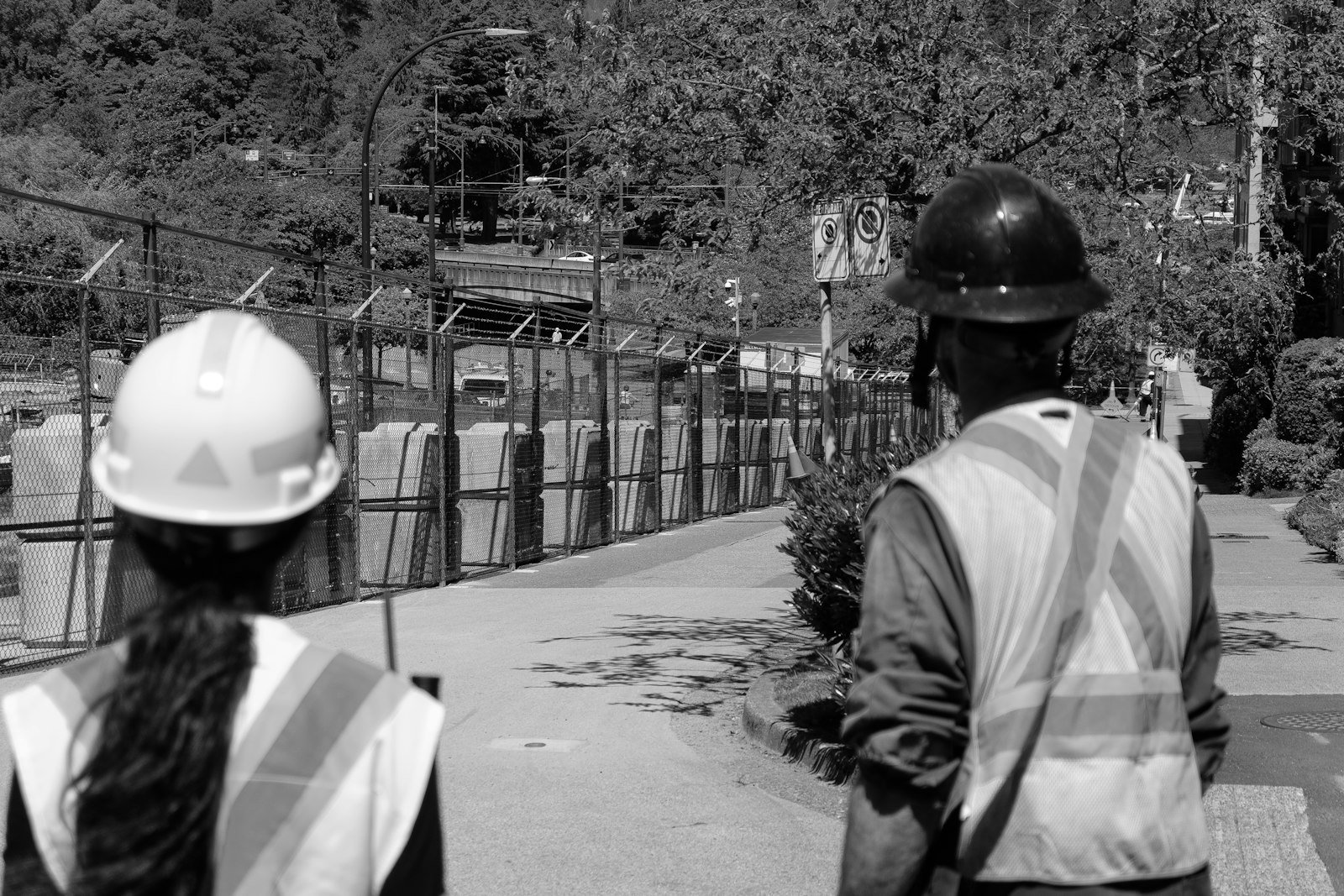 Engineering team at a construction site
